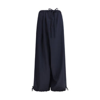 Marni Blue Fleece Wool Casual Pants