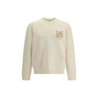Maison Kitsuné Cream Wool Sweatshirt