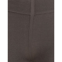 Rick Owens Gray Fleece Wool Leggings