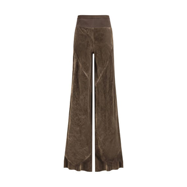 Rick Owens Brown Viscose Casual Pants