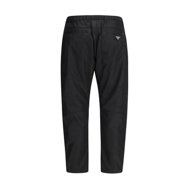 Prada Black Recycled Polyamide Casual Pants