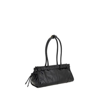 Prada Black Calf Leather Bos Taurus Shoulder Bag