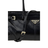 Prada Black Calf Leather Bos Taurus Shoulder Bag