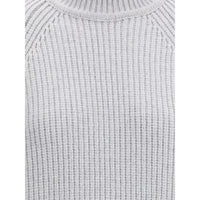 Balmain Gray Wool Sweatshirt