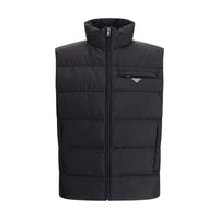 Prada Black Recycled Polyamide Sleveless Jacket