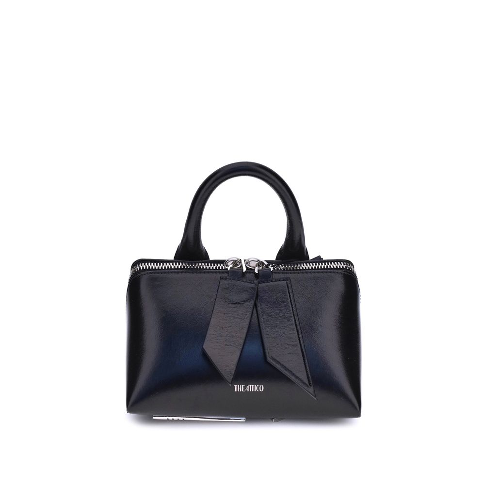 The Attico Black Calf Leather Bos Taurus Shoulder Bag