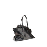 The Attico Black Calf Leather Bos Taurus Shoulder Bag