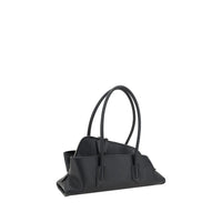 The Attico Black Calf Leather Bos Taurus Shoulder Bag