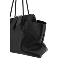 The Attico Black Calf Leather Bos Taurus Shoulder Bag