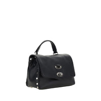 Zanellato Black Calf Leather Bos Taurus Shoulder Bag