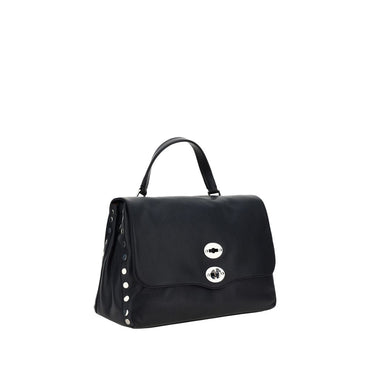 Zanellato Black Calf Leather Bos Taurus Shoulder Bag