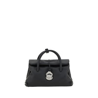 Zanellato Black Calf Leather Bos Taurus Shoulder Bag