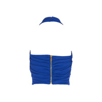 Balmain Blue Elastane Tank Tops