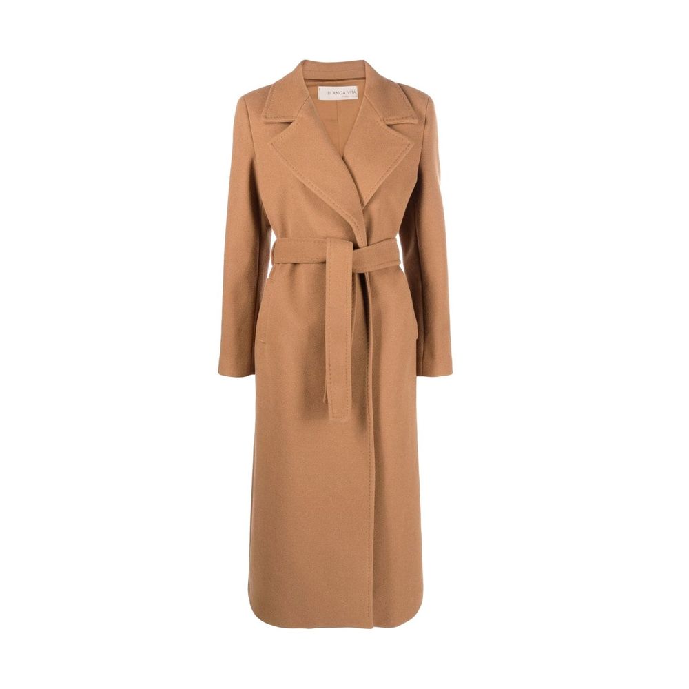 BLANCA VITA Brown Cashmere Coat