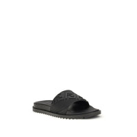 Fendi Black Rubber Flat Sandals