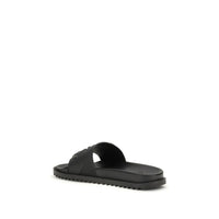 Fendi Black Rubber Flat Sandals