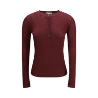 Chloé Bordeaux Wool Long Sleeve T-Shirt
