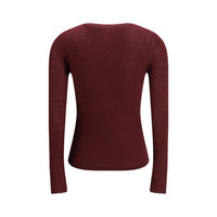 Chloé Bordeaux Wool Long Sleeve T-Shirt
