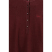 Chloé Bordeaux Wool Long Sleeve T-Shirt