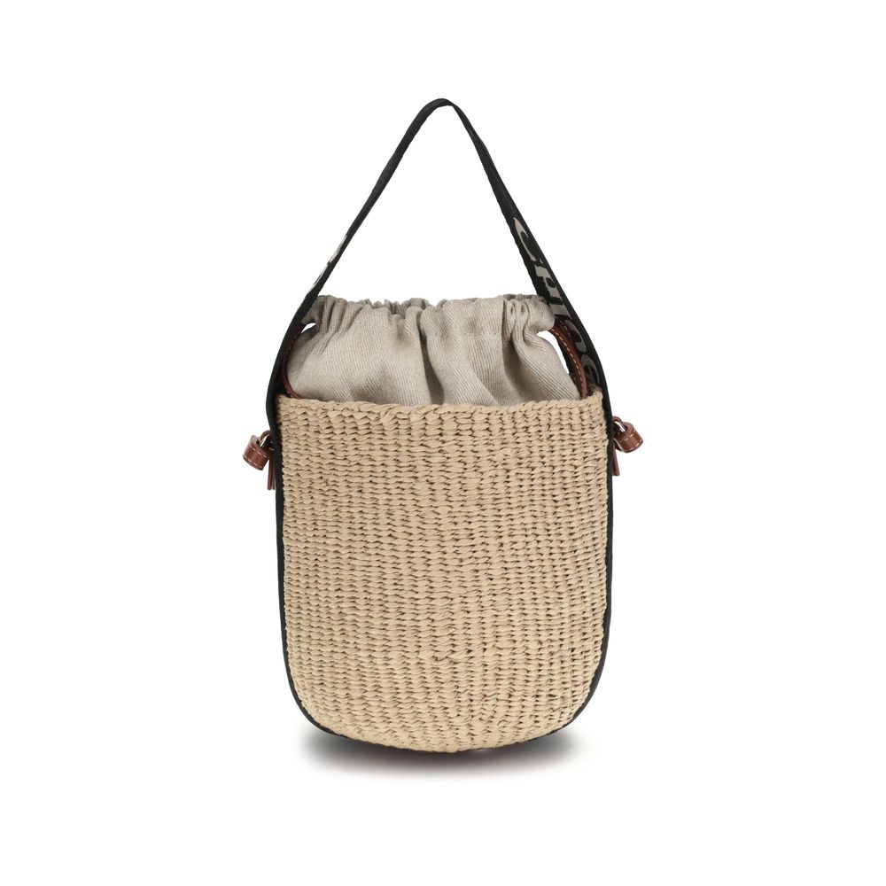 Chloé Beige Raffia Shoulder Bag