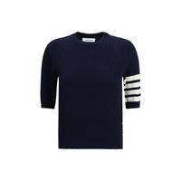 Thom Browne Blue Fleece Wool Sweatshirt