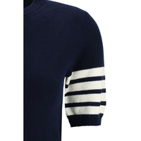 Thom Browne Blue Fleece Wool Sweatshirt