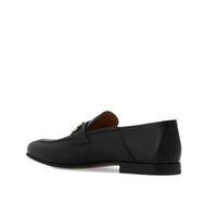 Salvatore Ferragamo Black Calfskin Slip-On Loafers