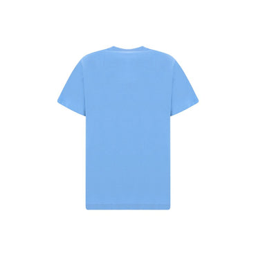 Ganni Light Blue Cotton T-Shirt