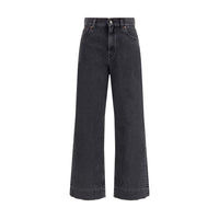 Chloé Black Cotton Cropped Jeans