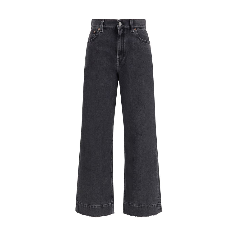 Chloé Black Cotton Cropped Jeans