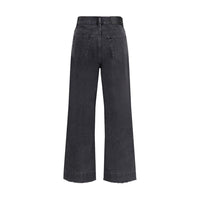 Chloé Black Cotton Cropped Jeans