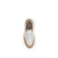 Chloé Cream Calf Leather Bos Taurus Platform Sneakers