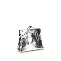 Margiela Silver Calf Leather Bos Taurus Handbag