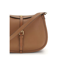 Etro Brown Calf Leather Bos Taurus Shoulder Bag