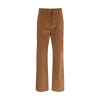 Max Mara Brown Cotton Casual Pants