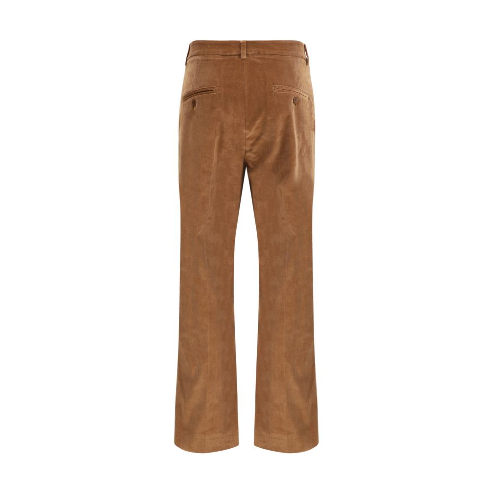 Max Mara Brown Cotton Casual Pants