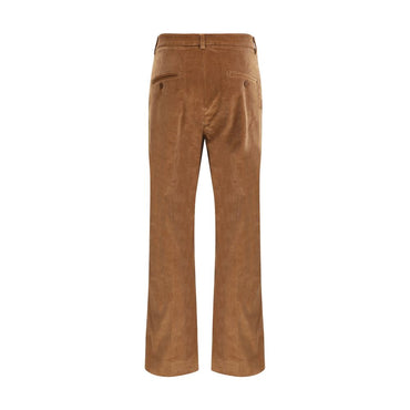 Max Mara Brown Cotton Casual Pants