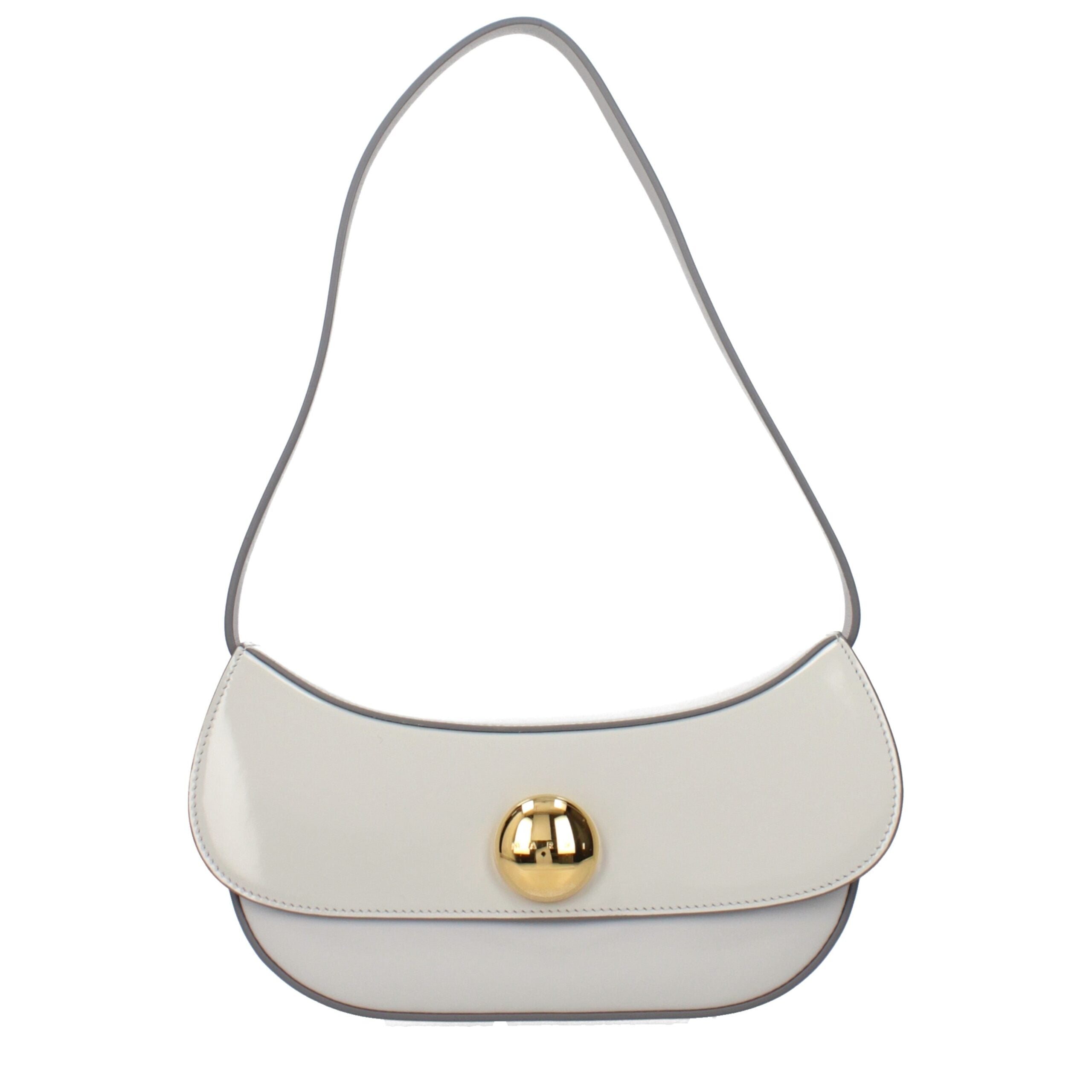 Marni Gray Leather Shoulder Bag
