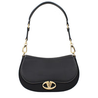 Valentino Garavani Black Leather Shoulder Bag