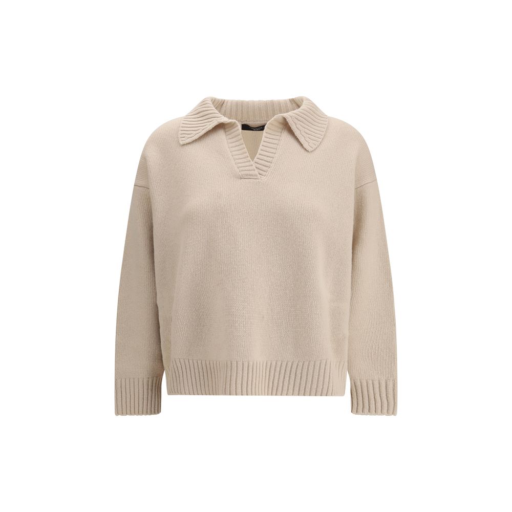 Max Mara Beige Fleece Wool Top