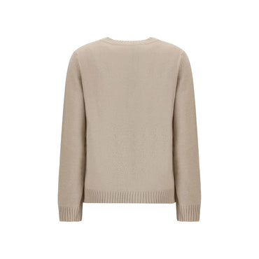 Max Mara Beige Marabou Top