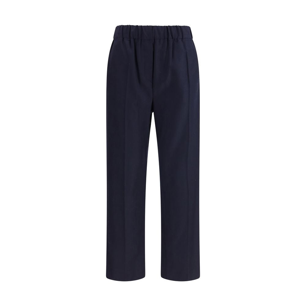 Max Mara Black Cotton Casual Pants