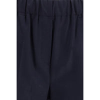 Max Mara Black Cotton Casual Pants