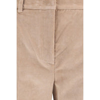 Max Mara Beige Cotton Casual Pants