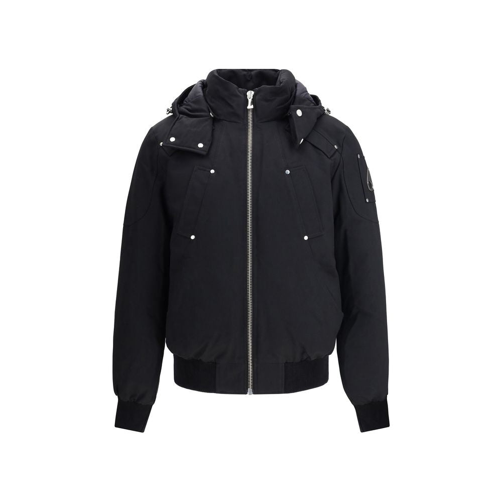 Moose Knuckles Black Cotton Bomber