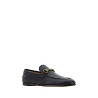 Gucci Black Calf Leather Bos Taurus Slip-On Loafers
