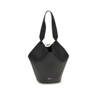 Khaite Black Calf Leather Bos Taurus Shoulder Bag