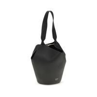 Khaite Black Calf Leather Bos Taurus Shoulder Bag