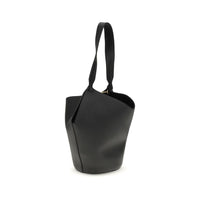 Khaite Black Calf Leather Bos Taurus Shoulder Bag