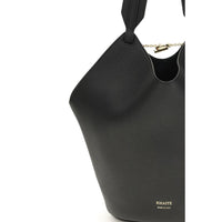 Khaite Black Calf Leather Bos Taurus Shoulder Bag